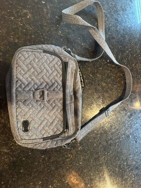 Lug- Heathered Gray Quilted Crossbody Bag - Carousel XL